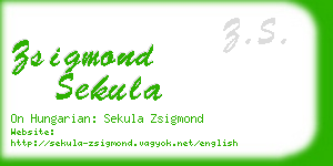 zsigmond sekula business card